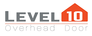 A logo of level overhead, with the word level in grey and orange.