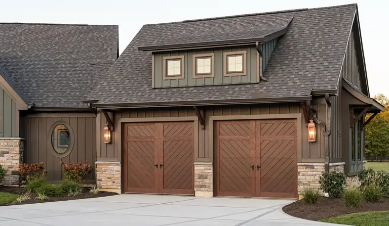 Canyon Ridge® Chevron

Insulated faux wood garage doors with a classic chevron design